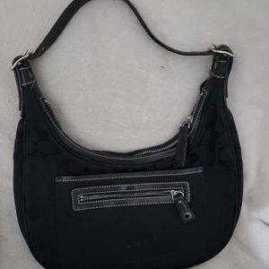 Black Coach Signature "C" Hobo Bag